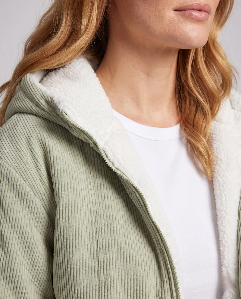Damen Kuschelige Fleece-Jacke mit Kapuze Nord Taschen