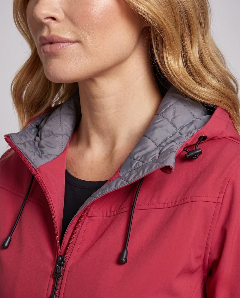 Damen technische Sportjacke mit verstellbarer Kapuze Nord Taschen
