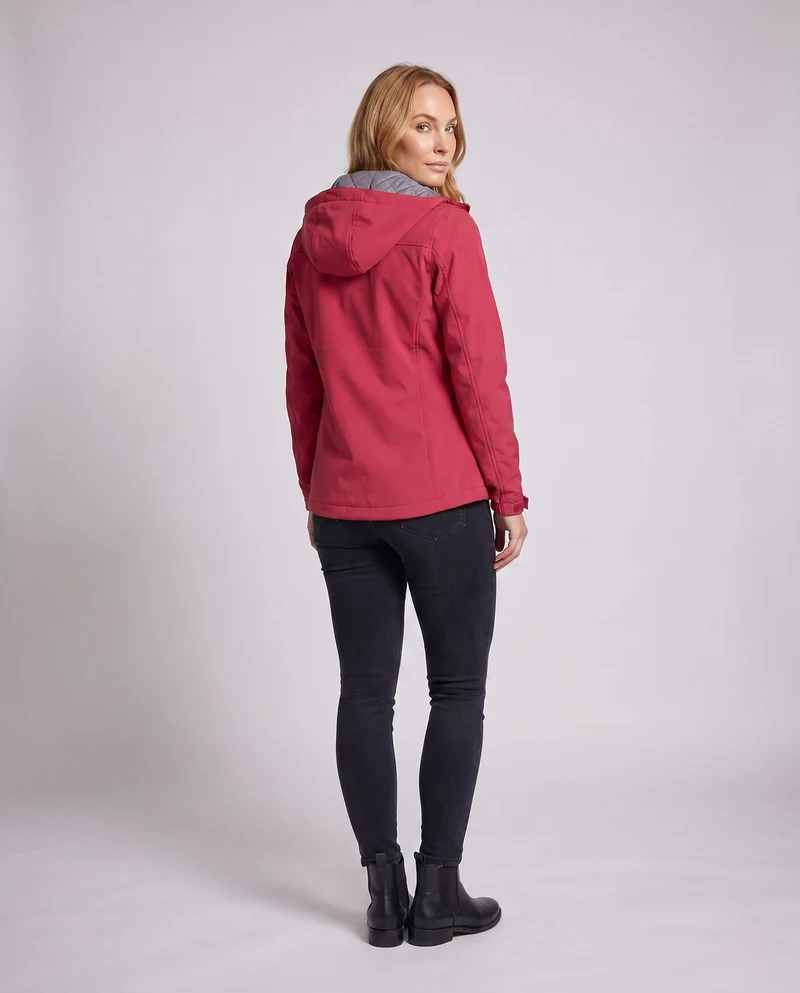 Damen technische Sportjacke mit verstellbarer Kapuze Nord Taschen