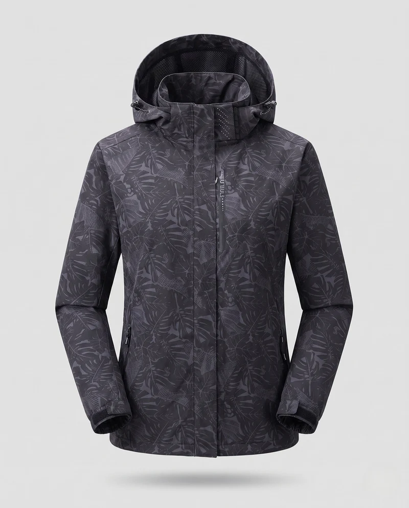 Damen winddichte Sportjacke mit Kapuze Nord Taschen