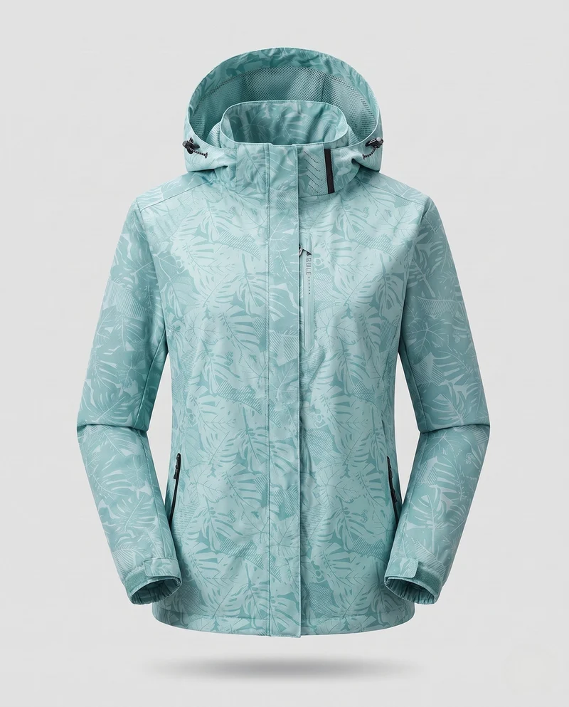 Damen winddichte Sportjacke mit Kapuze Nord Taschen