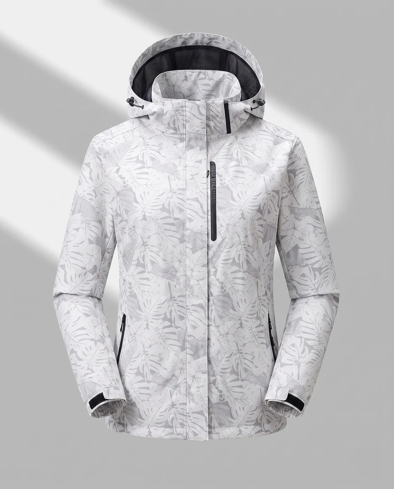 Damen winddichte Sportjacke mit Kapuze Nord Taschen
