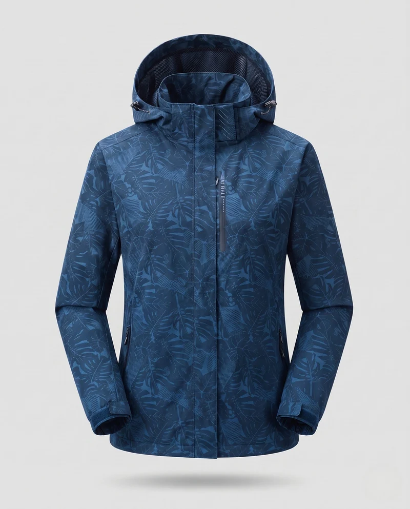 Damen winddichte Sportjacke mit Kapuze Nord Taschen