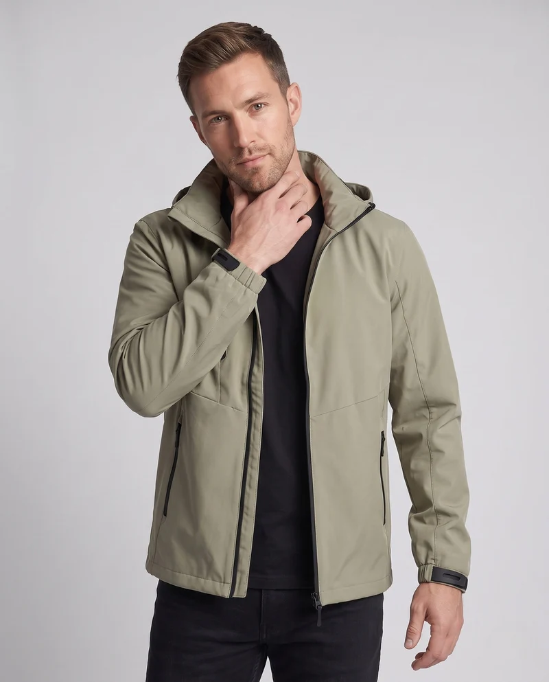 Herren atmungsaktive Outdoor-Jacke mit verstellbarem Kapuzenkragen Nord Taschen