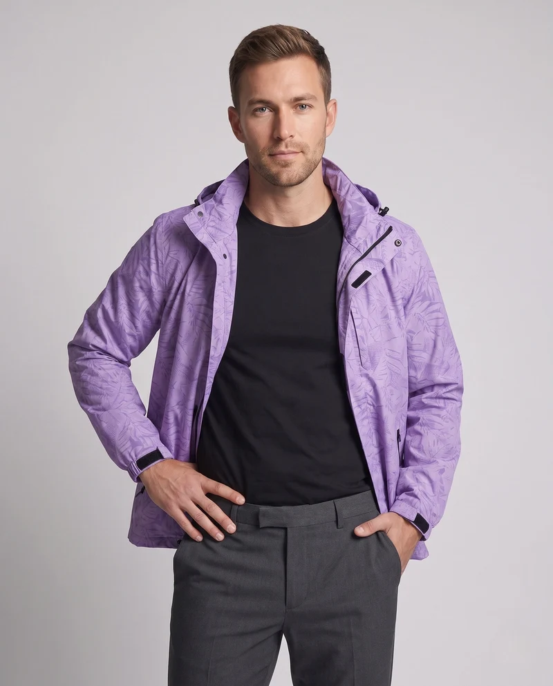 Herren atmungsaktive Übergangsjacke mit Kapuze Nord Taschen