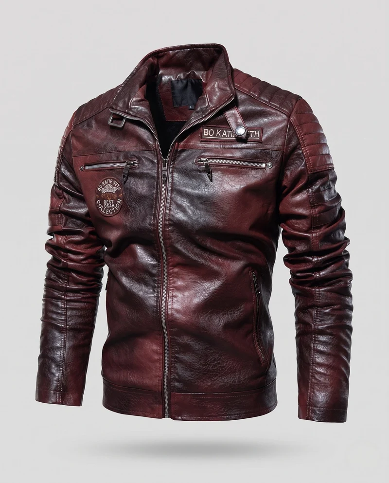 Herren Noble Kunstlederjacke mit gesteppten Details Nord Taschen