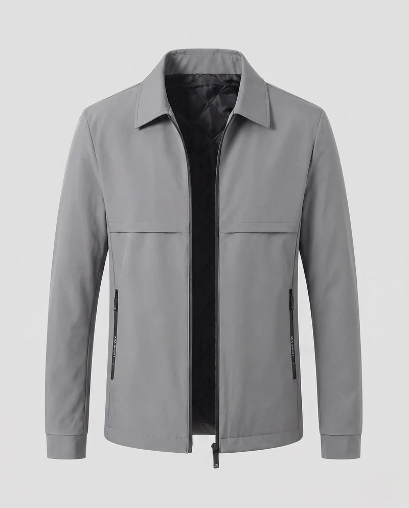 Elegante Übergangsjacke für Herren mit gestepptem Futter Nord Taschen
