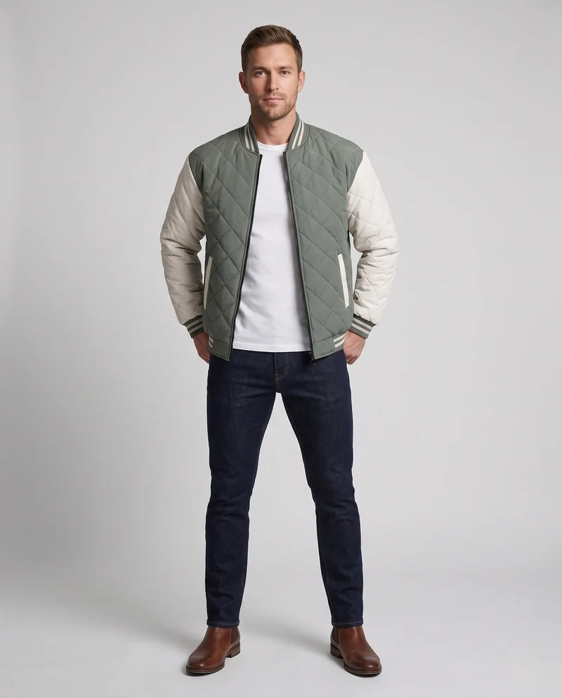Herren Elegante und Isolierte gepolsterte Jacke Nord Taschen