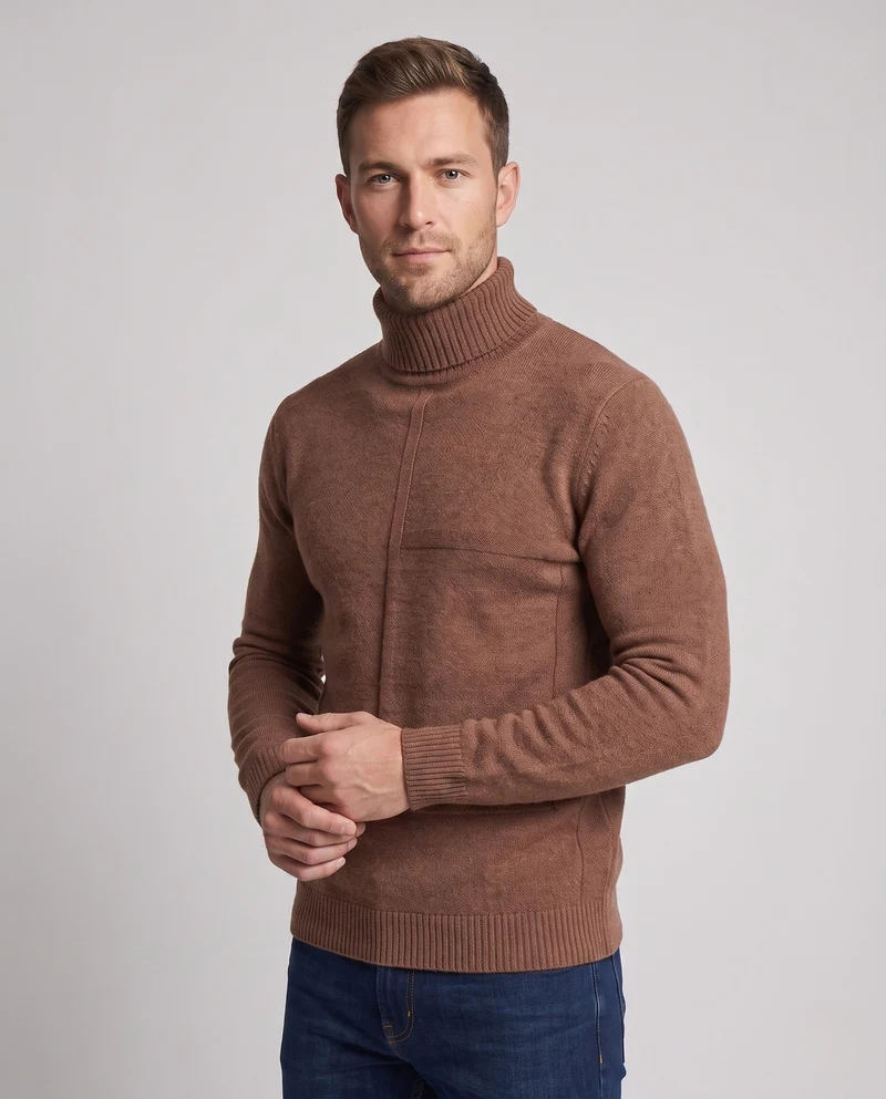 Eleganter Herren Rollkragenpullover Nord Taschen