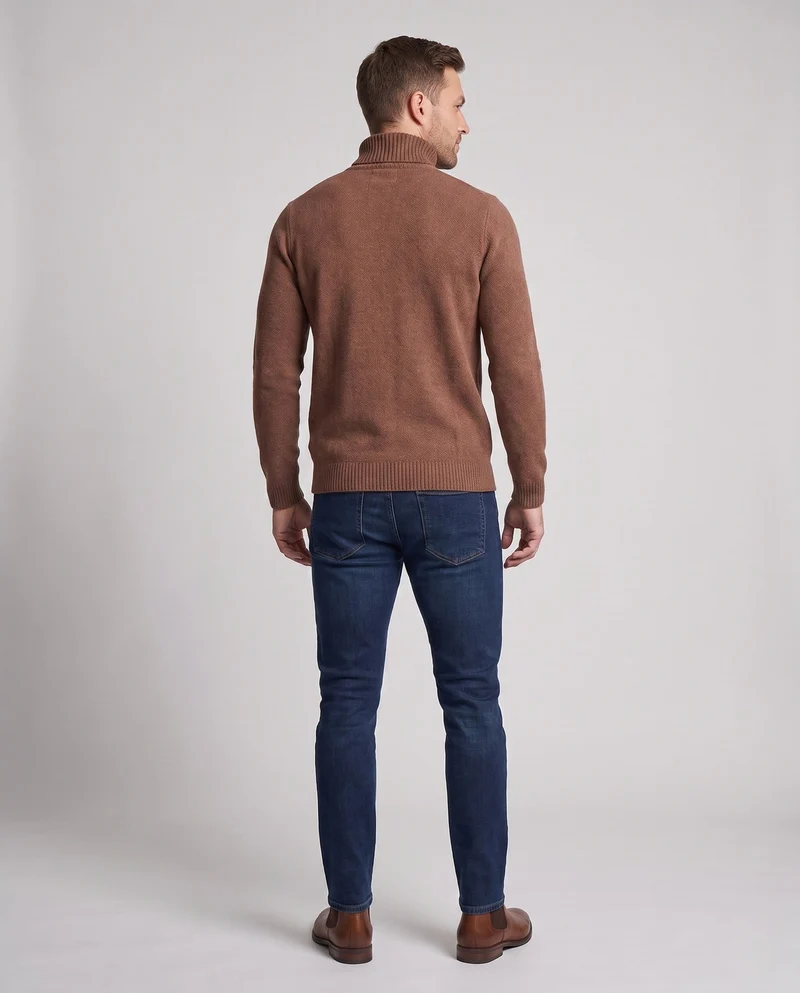 Eleganter Herren Rollkragenpullover Nord Taschen