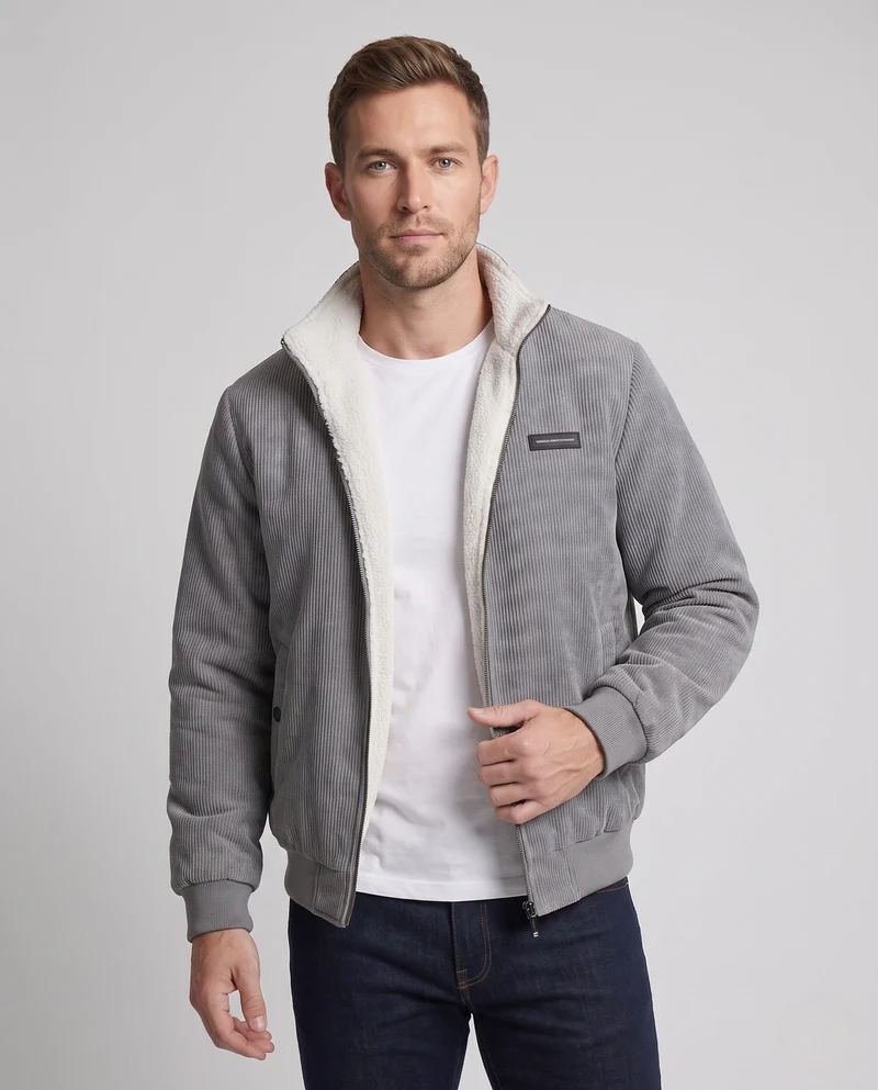 Herren Flauschige Strickjacke Nord Taschen