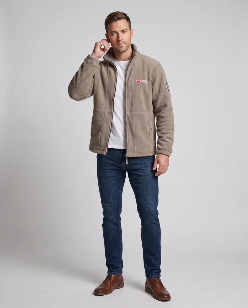 Herren Fleecejacke mit hochwertigem Innenfutter Nord Taschen