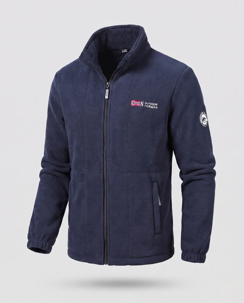 Herren Fleecejacke mit hochwertigem Innenfutter Nord Taschen