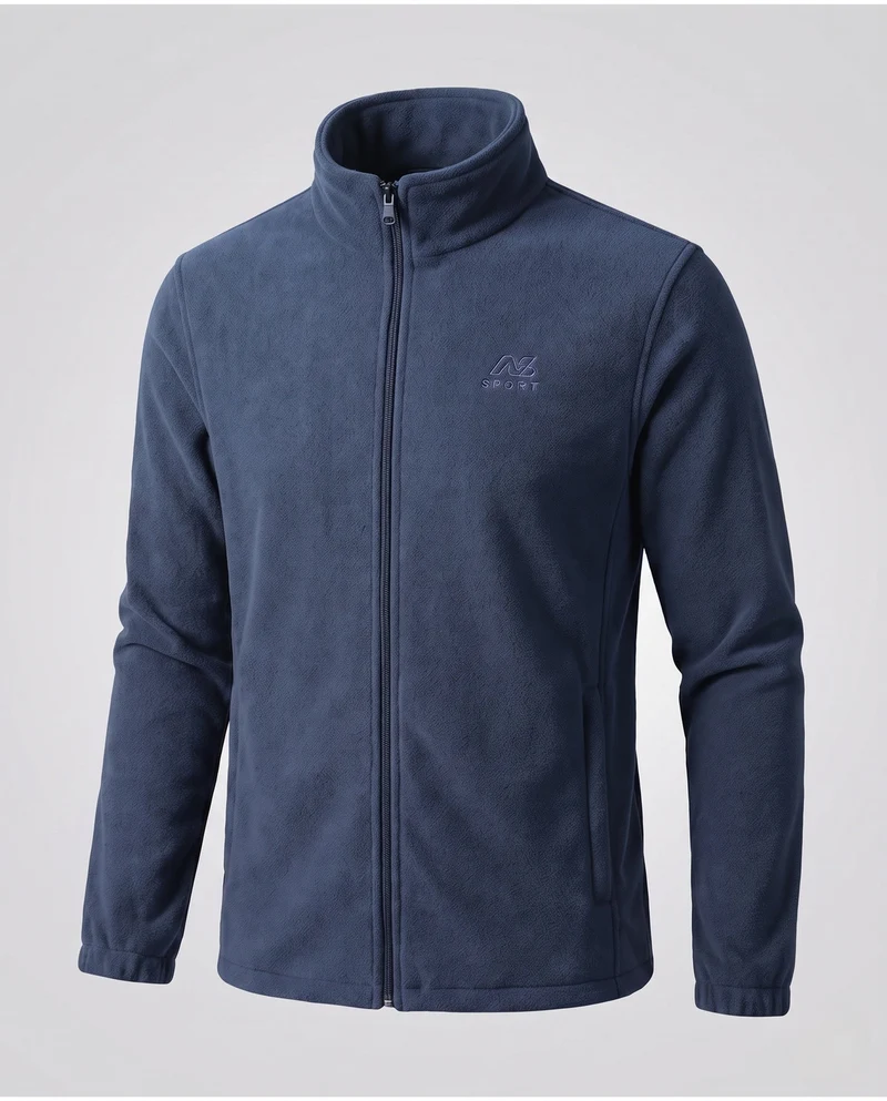 Herren Fleecejacke mit hohem Kragen und Taschen Nord Taschen