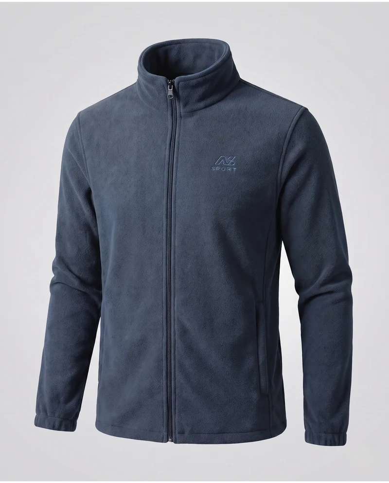Herren Fleecejacke mit hohem Kragen und Taschen Nord Taschen