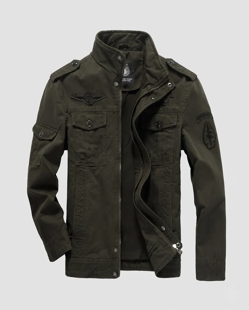 Herren Freizeitjacke im Militärstil Nord Taschen