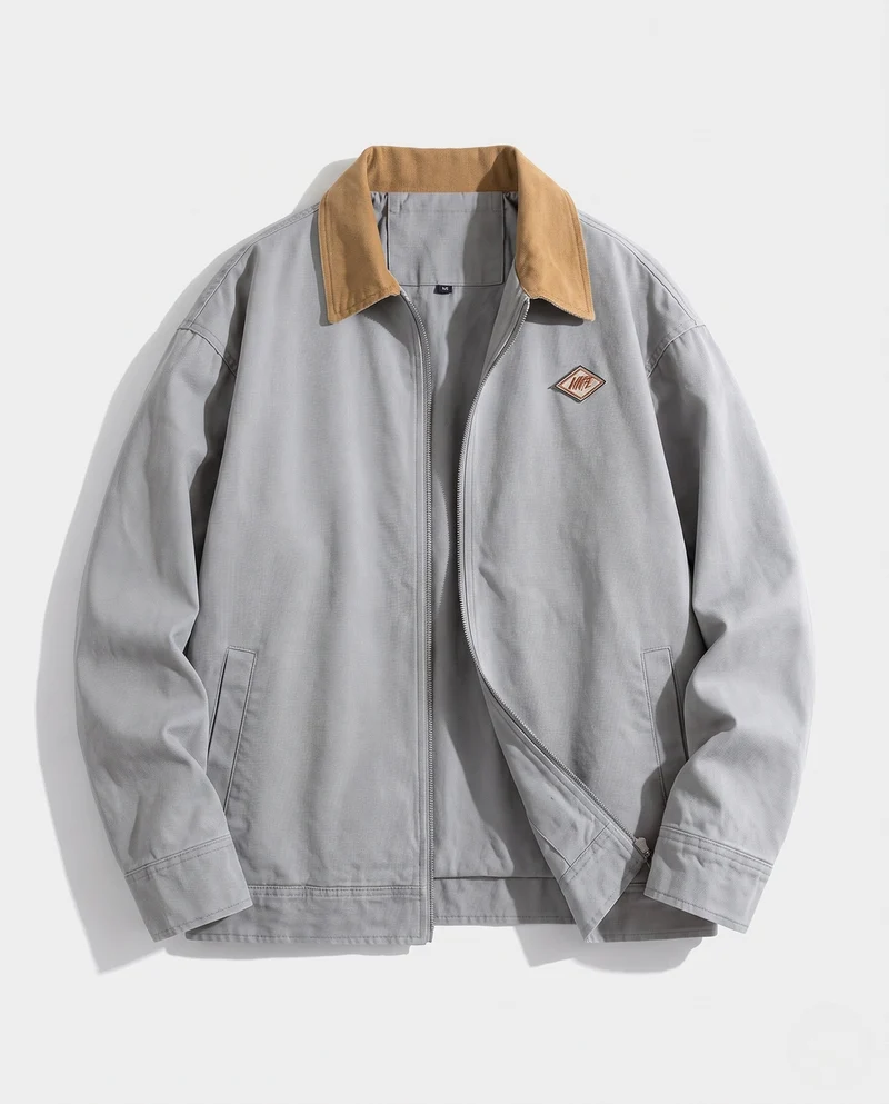 Herren Freizeitjacke mit kontrastierendem Kragen Nord Taschen