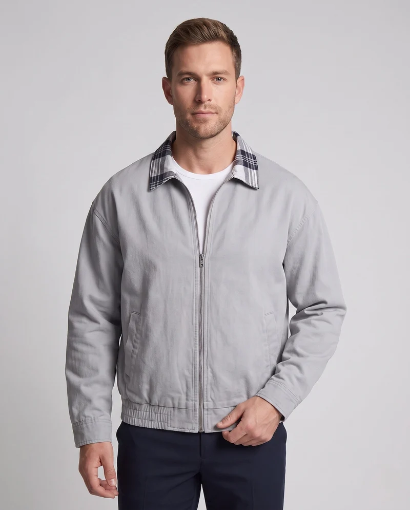 Herren Freizeitjacke mit entspanntem Karottenkragen Nord Taschen