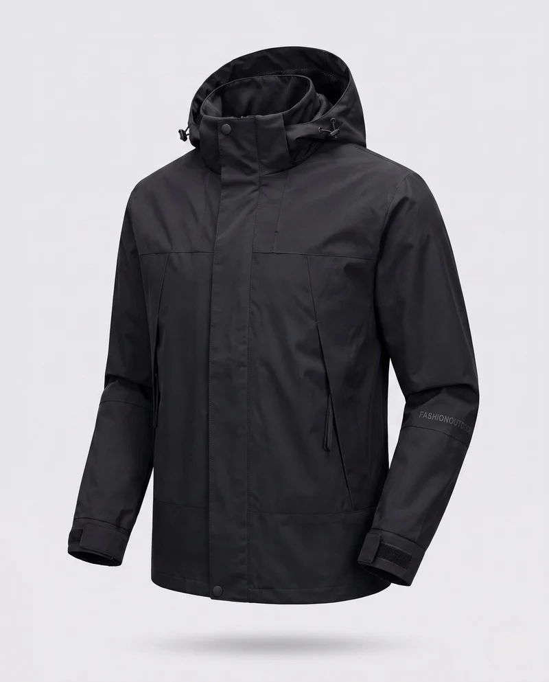 Herren Freizeitjacke mit verstellbarem Kapuze Nord Taschen