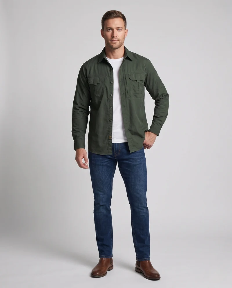 Herren Funktionshemdjacke Nord Taschen