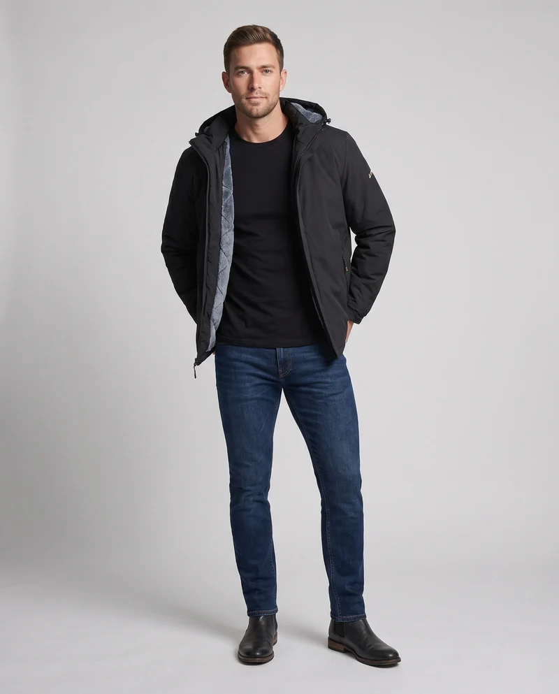 Herren Funktions Outdoorjacke mit Kapuze Nord Taschen