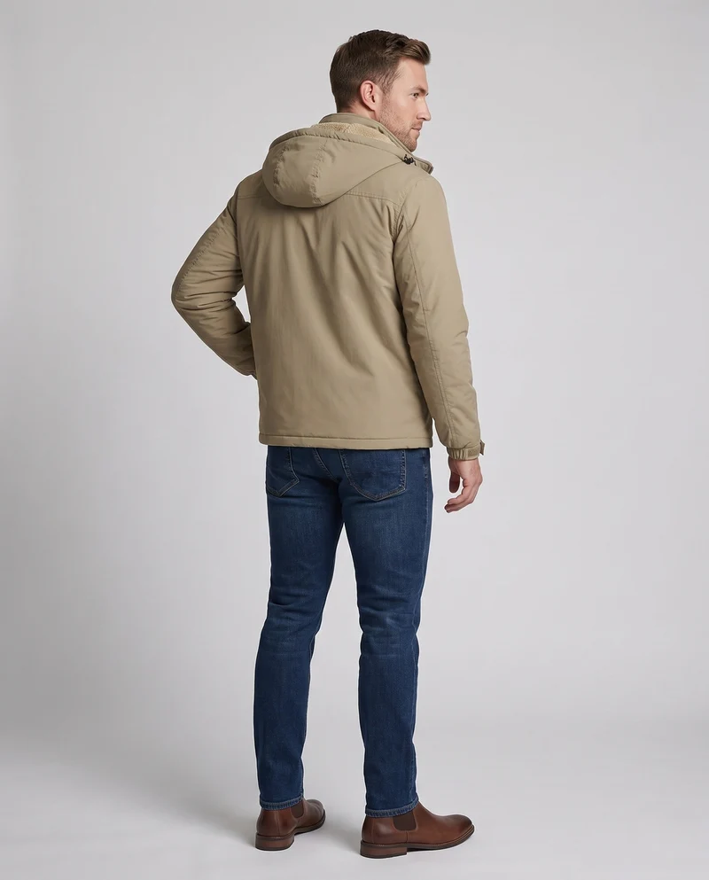 Herren Funktions-Winterjacke mit abnehmbarer Kapuze Nord Taschen
