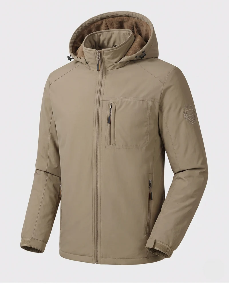 Herren Funktions-Winterjacke mit abnehmbarer Kapuze Nord Taschen