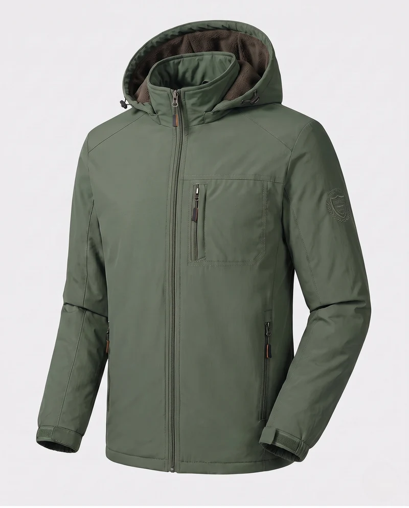 Herren Funktions-Winterjacke mit abnehmbarer Kapuze Nord Taschen