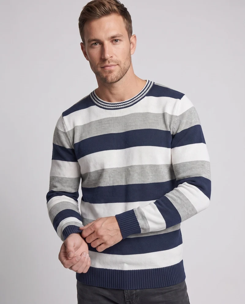 Herren gestreifter Pullover Nord Taschen