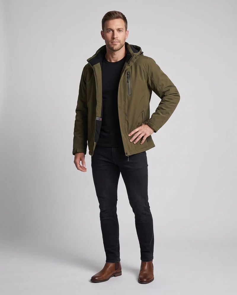 Herren beheizte Winterjacke Nord Taschen