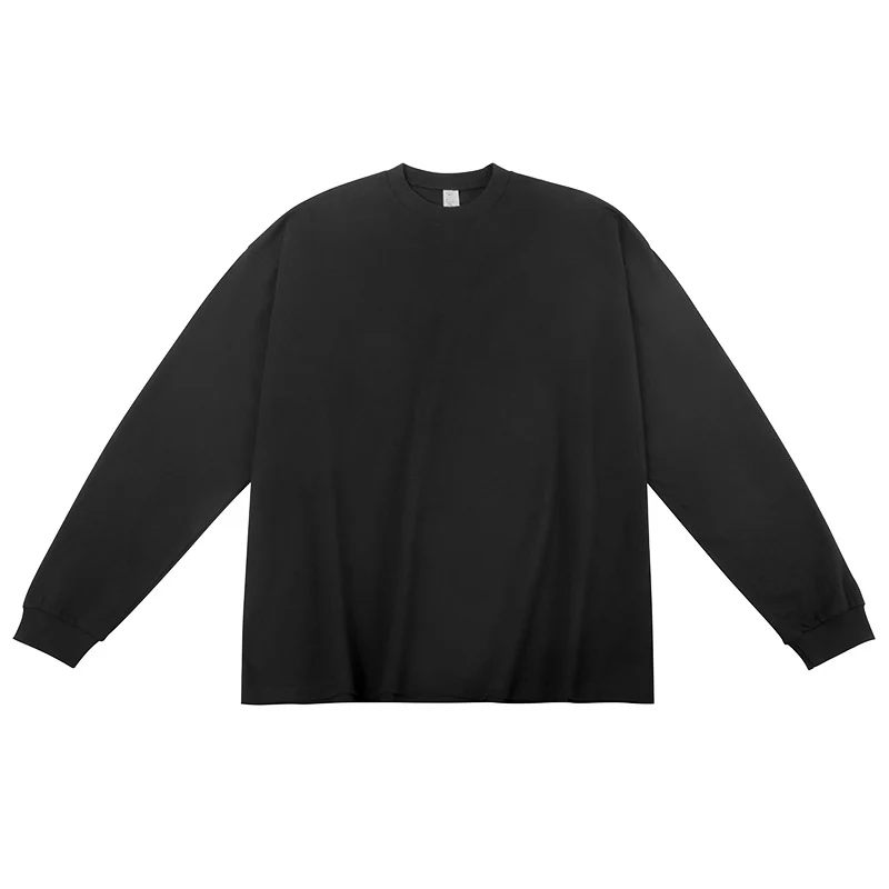 Unisex Oversized Langarm-Basicshirt aus Bio-Baumwolle mit Rundhalsausschnitt Nord Taschen