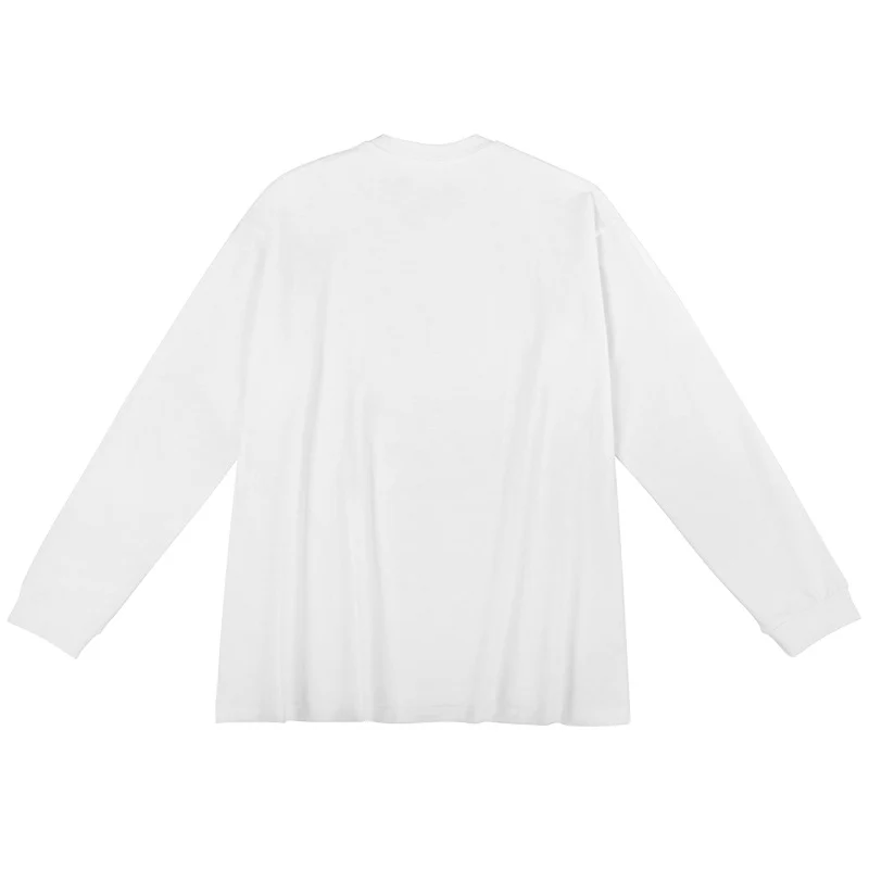 Unisex Oversized Langarm-Basicshirt aus Bio-Baumwolle mit Rundhalsausschnitt Nord Taschen