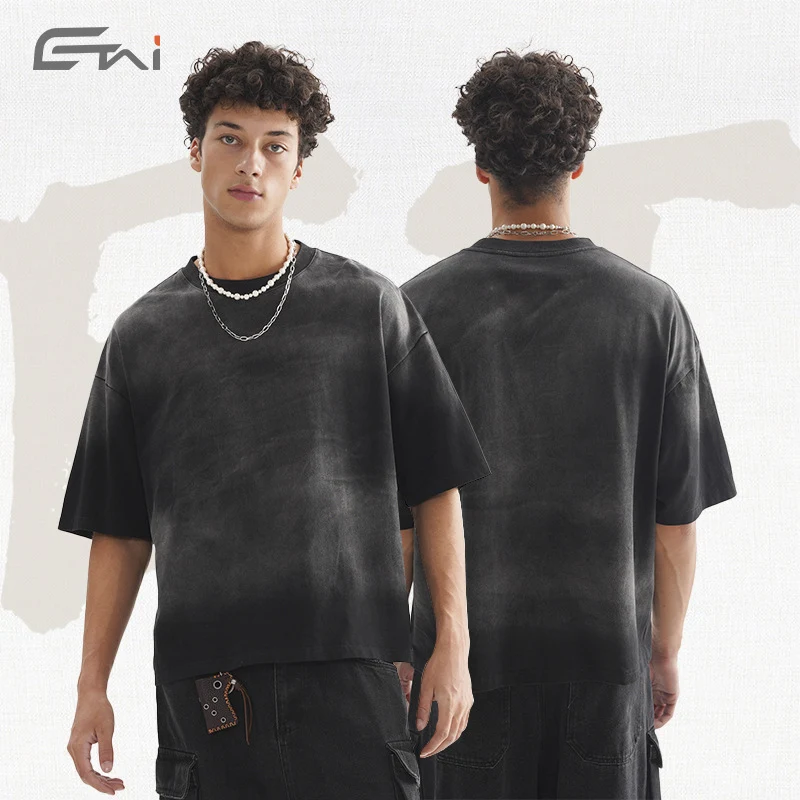 Unisex Oversized Boxy T-Shirt mit verwaschenem Dip-Dye-Effekt Nord Taschen