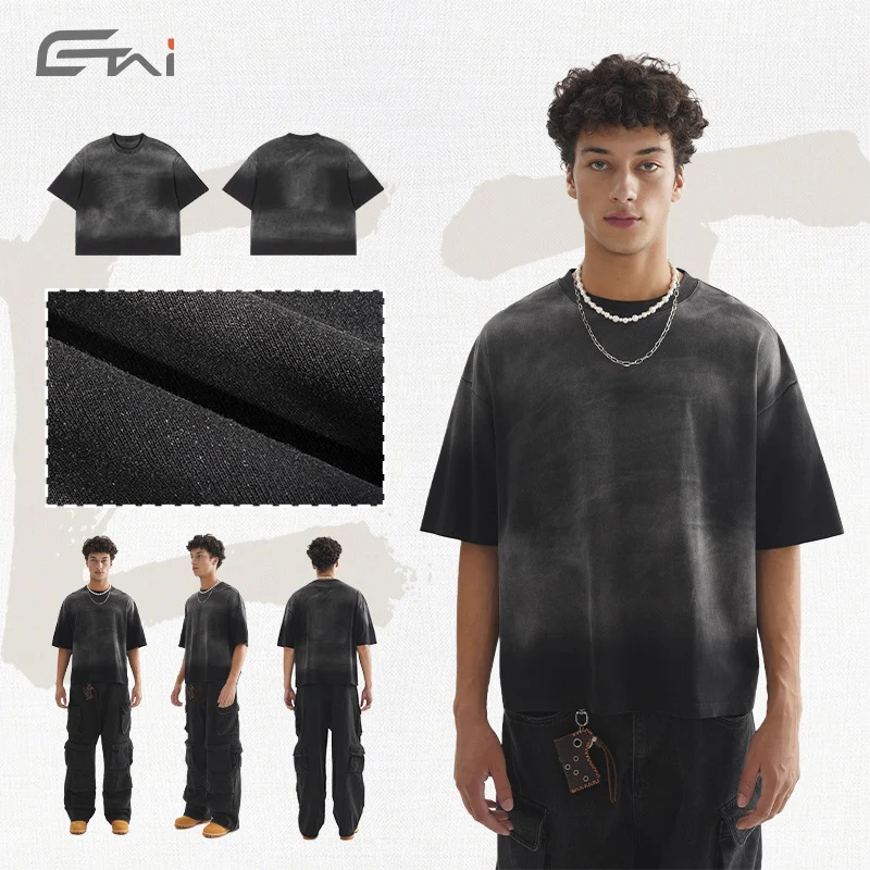Unisex Oversized Boxy T-Shirt mit verwaschenem Dip-Dye-Effekt Nord Taschen