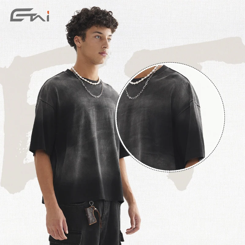 Unisex Oversized Boxy T-Shirt mit verwaschenem Dip-Dye-Effekt Nord Taschen