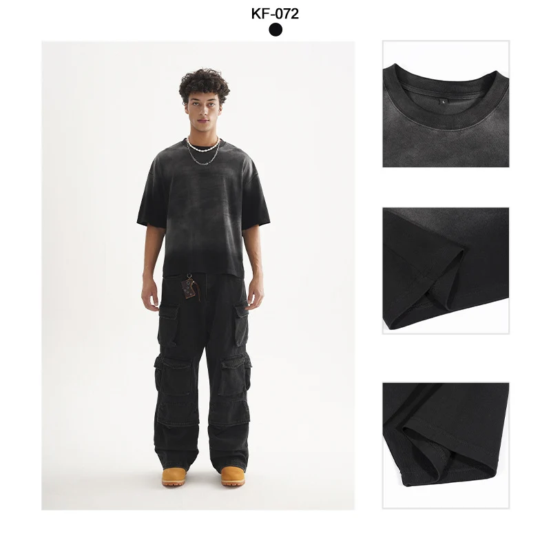 Unisex Oversized Boxy T-Shirt mit verwaschenem Dip-Dye-Effekt Nord Taschen