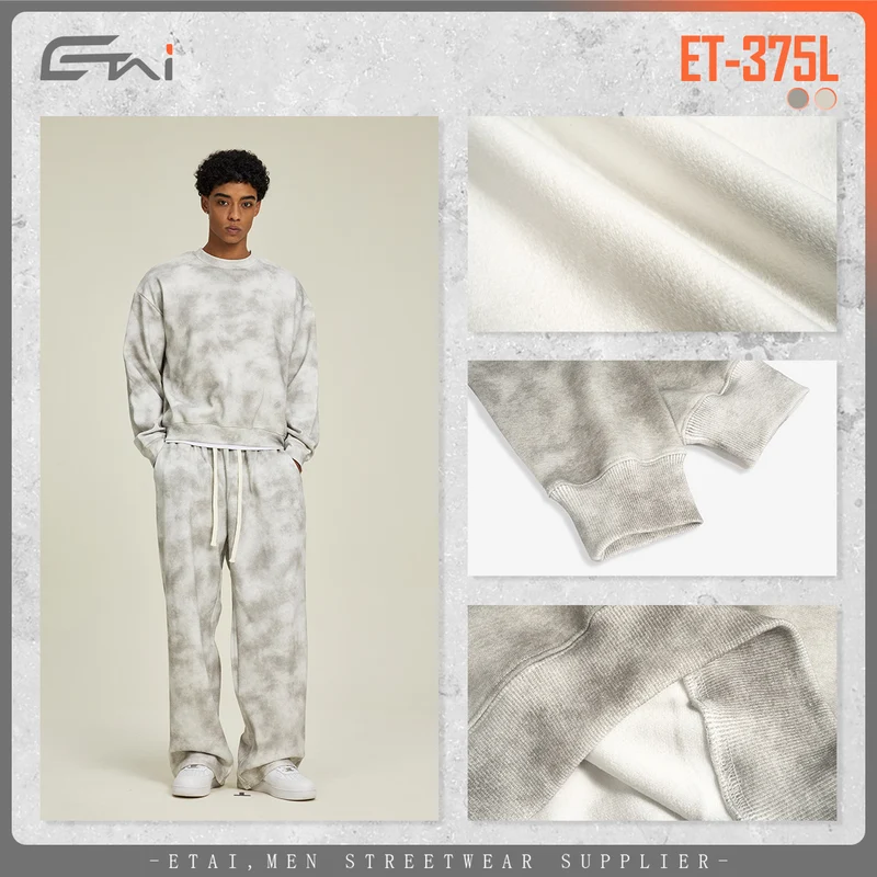Unisex Oversize-Sweatshirt mit verwaschener Nebeloptik und Rundhalsausschnitt Nord Taschen