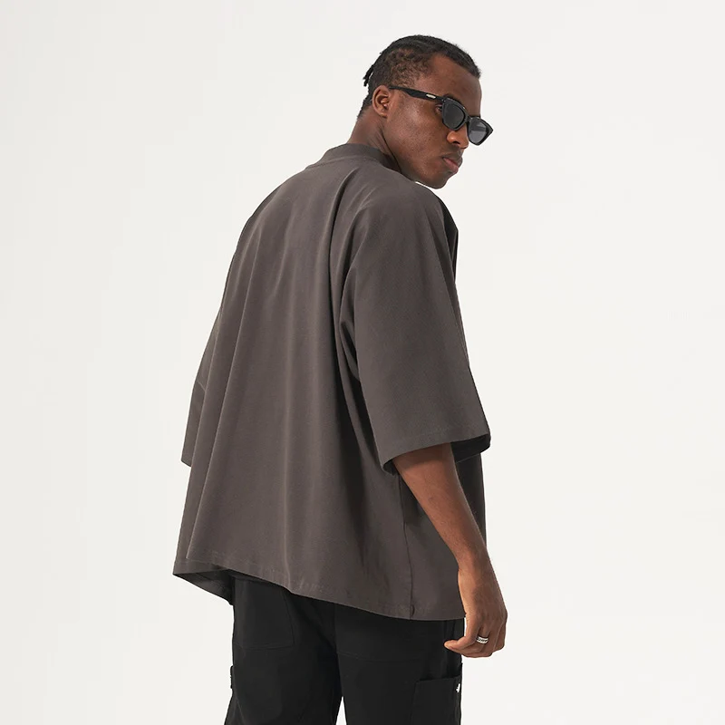 Unisex Oversize Boxy T‑Shirt aus schwerer Baumwolle mit weitem Schnitt und verlängerten Ärmeln Nord Taschen