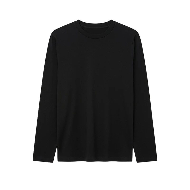 Unisex Langärmeliges Baumwollshirt mit Rundhalsausschnitt und feiner Single-Jersey-Struktur Nord Taschen