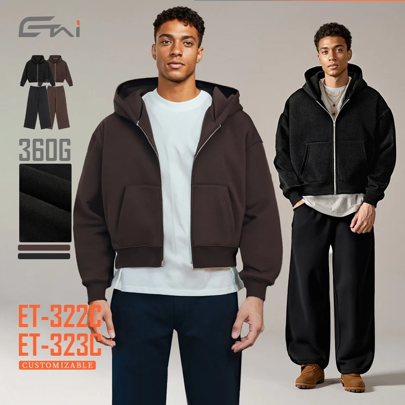 Unisex Kapuzen-Sweatjacke mit durchgehendem Reißverschluss und Kängurutasche Nord Taschen
