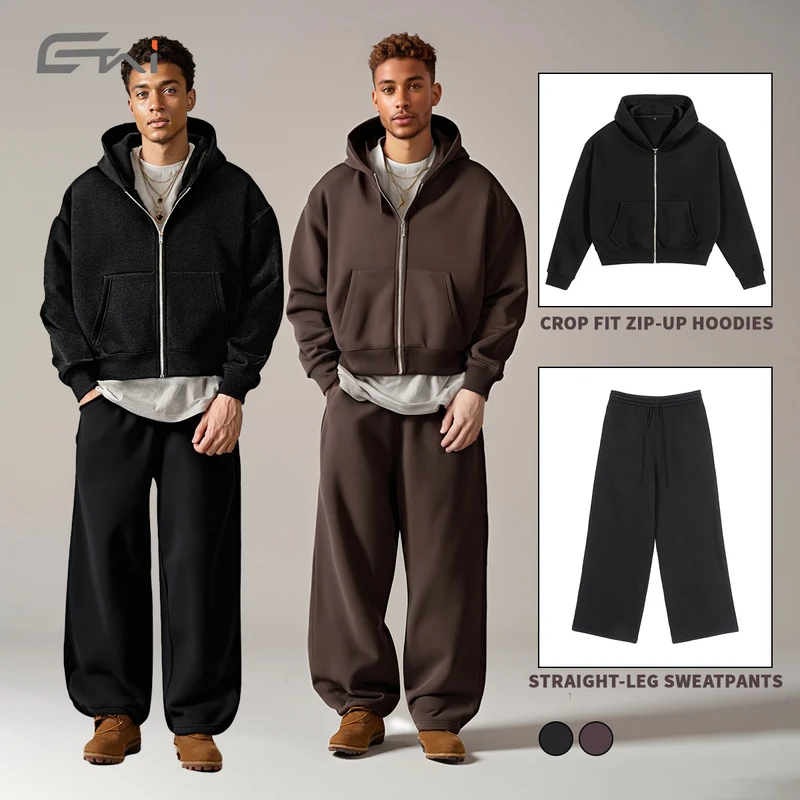 Unisex Kapuzen-Sweatjacke mit durchgehendem Reißverschluss und Kängurutasche Nord Taschen