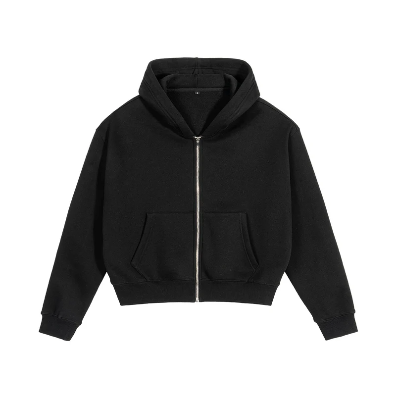 Unisex Kapuzen-Sweatjacke mit durchgehendem Reißverschluss und Kängurutasche Nord Taschen