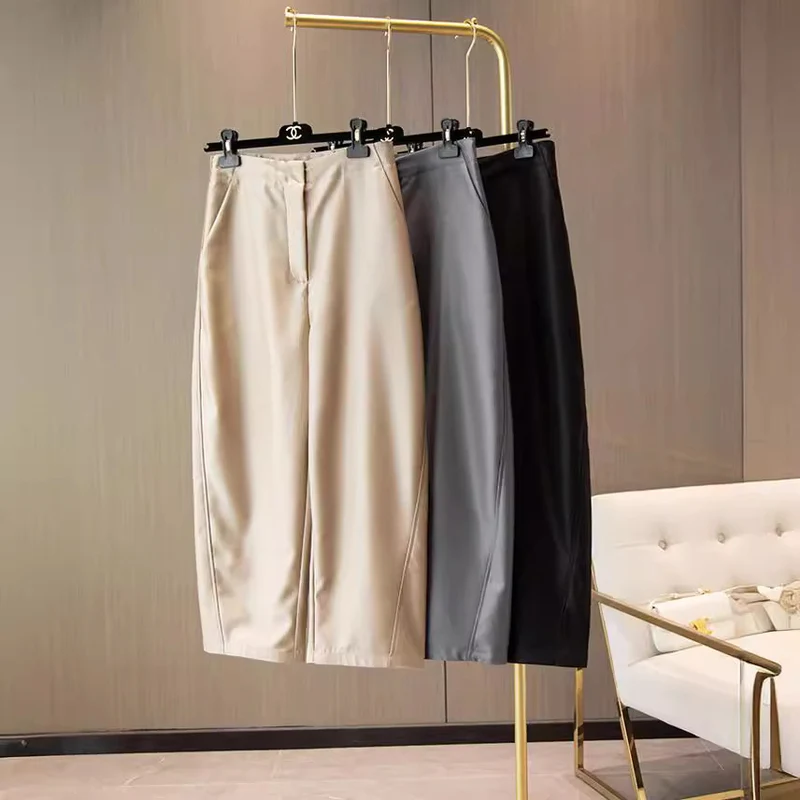 Damen Elegante weite Stoffhose Nord Taschen