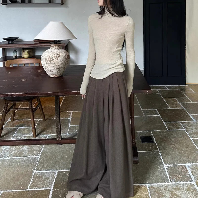 Damen Elegante weite Hochbundhose Nord Taschen