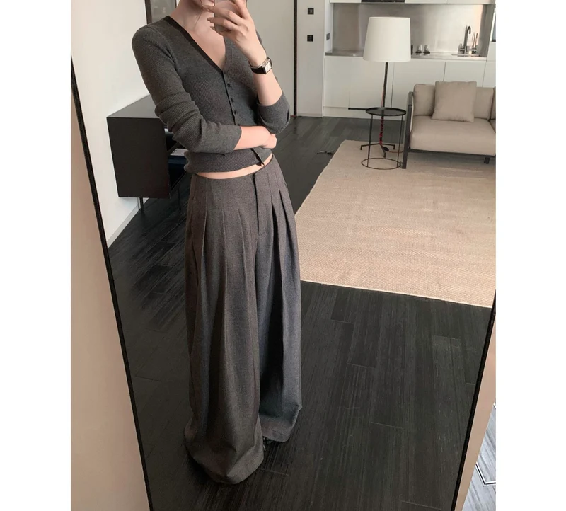 Damen Elegante weite Hochbundhose Nord Taschen