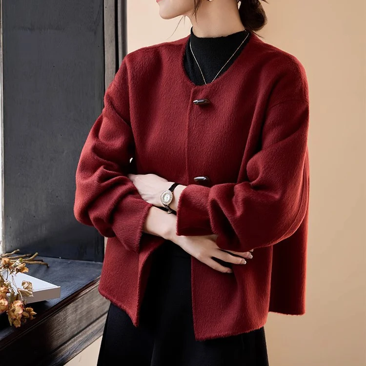 Damen Elegante, warme Strickjacke Nord Taschen