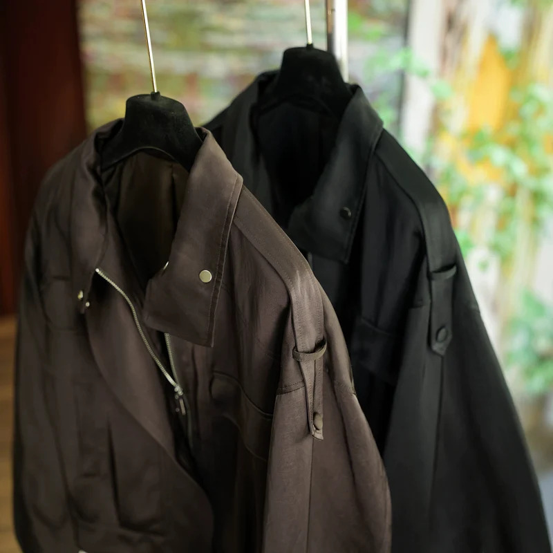 Damen elegante Utility-Jacke mit hohem Kragen Nord Taschen