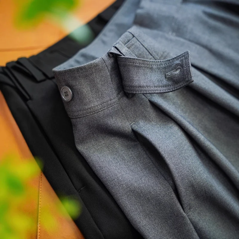 Damen Elegante und weit geschnittene Hochtaillierte Anzughose Nord Taschen