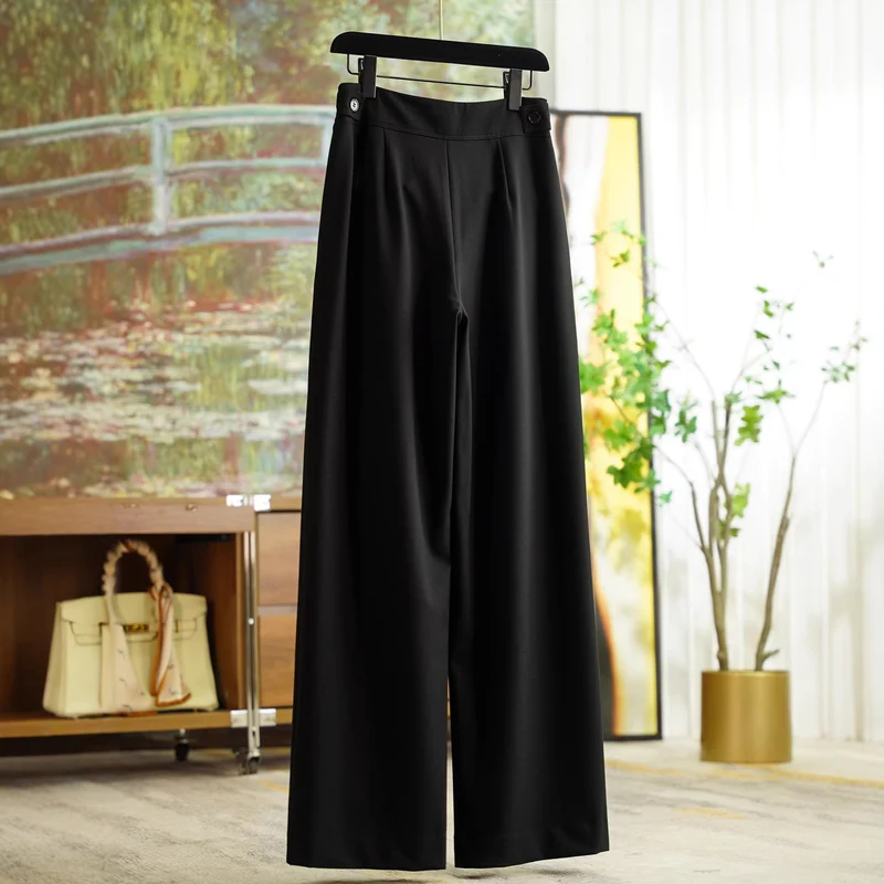 Damen Elegante und weit geschnittene Hochtaillierte Anzughose Nord Taschen