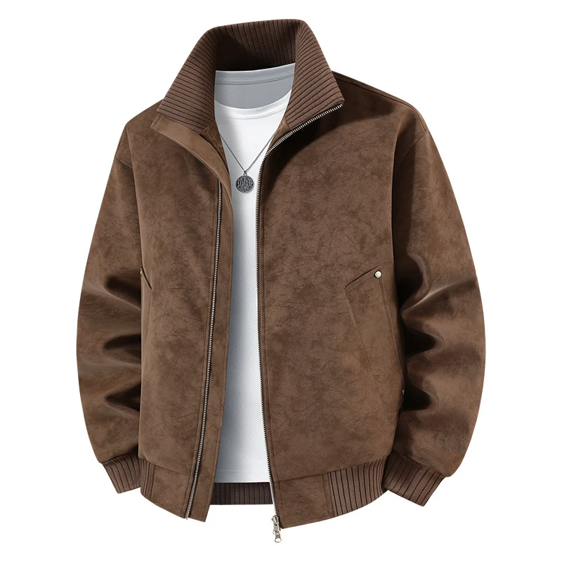 Herren Elegante und stilvolle Kunstlederjacke Nord Taschen